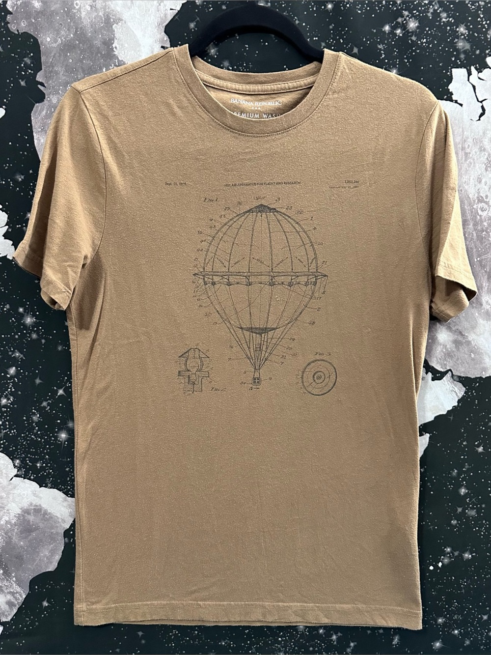 Banana Republic Hot Air Balloon Diagram Shirt